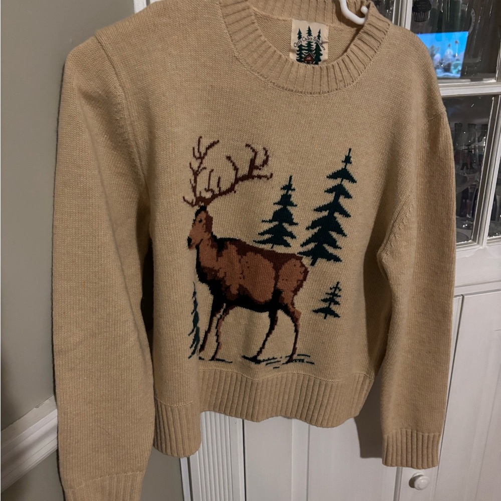Kiel James Patrick North Woods Deer Wool Blend Sweater S - Picture 9 of 10